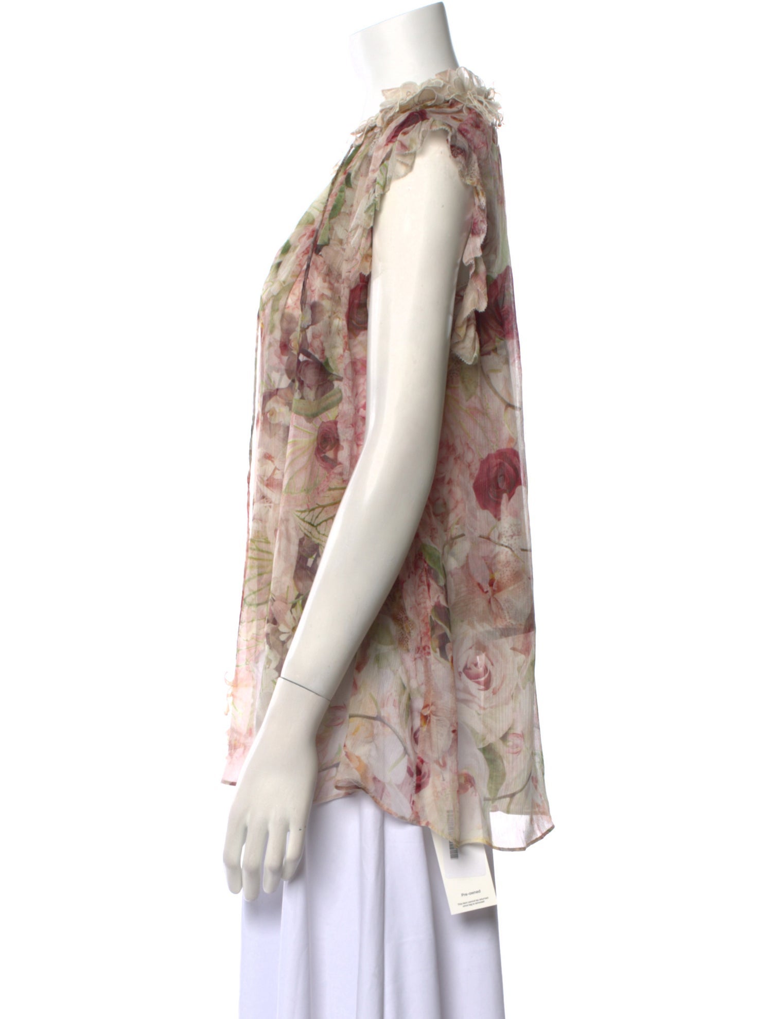 Zimmermann Linen Floral Print Blouse