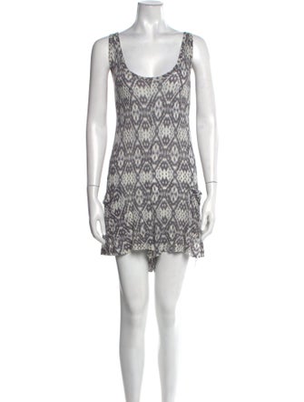 Zimmermann Printed Scoop Neck Romper