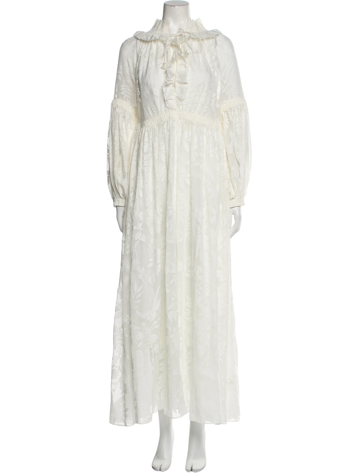 Zimmermann Mock Neck Long Dress