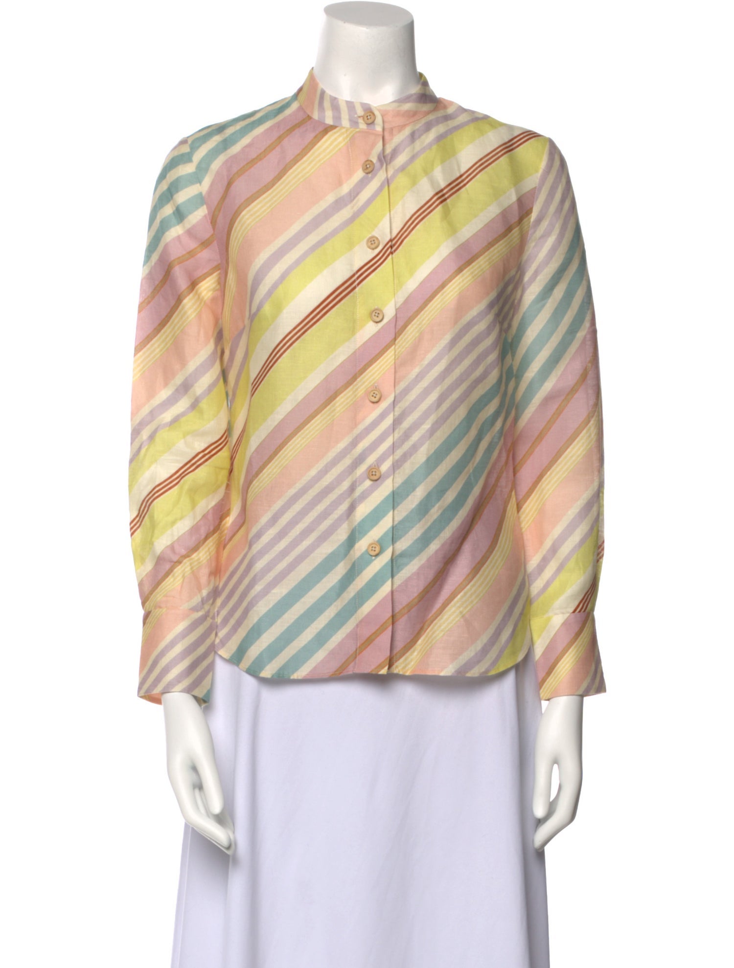 トップス Leo92oMa Zimmermann Linen Striped Button-Up Top - Tops, Clothing