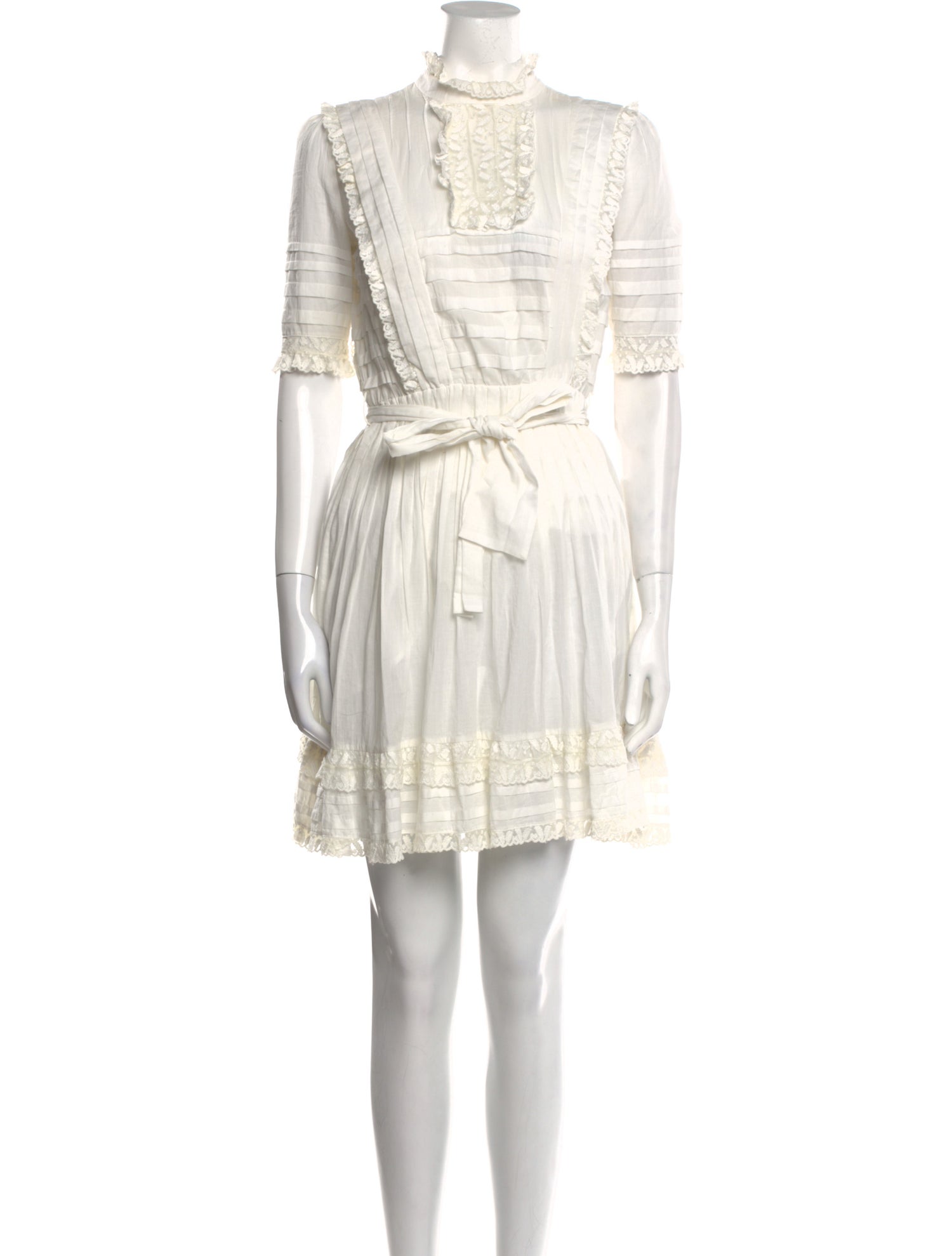 Zimmermann Mock Neck Knee-Length Dress