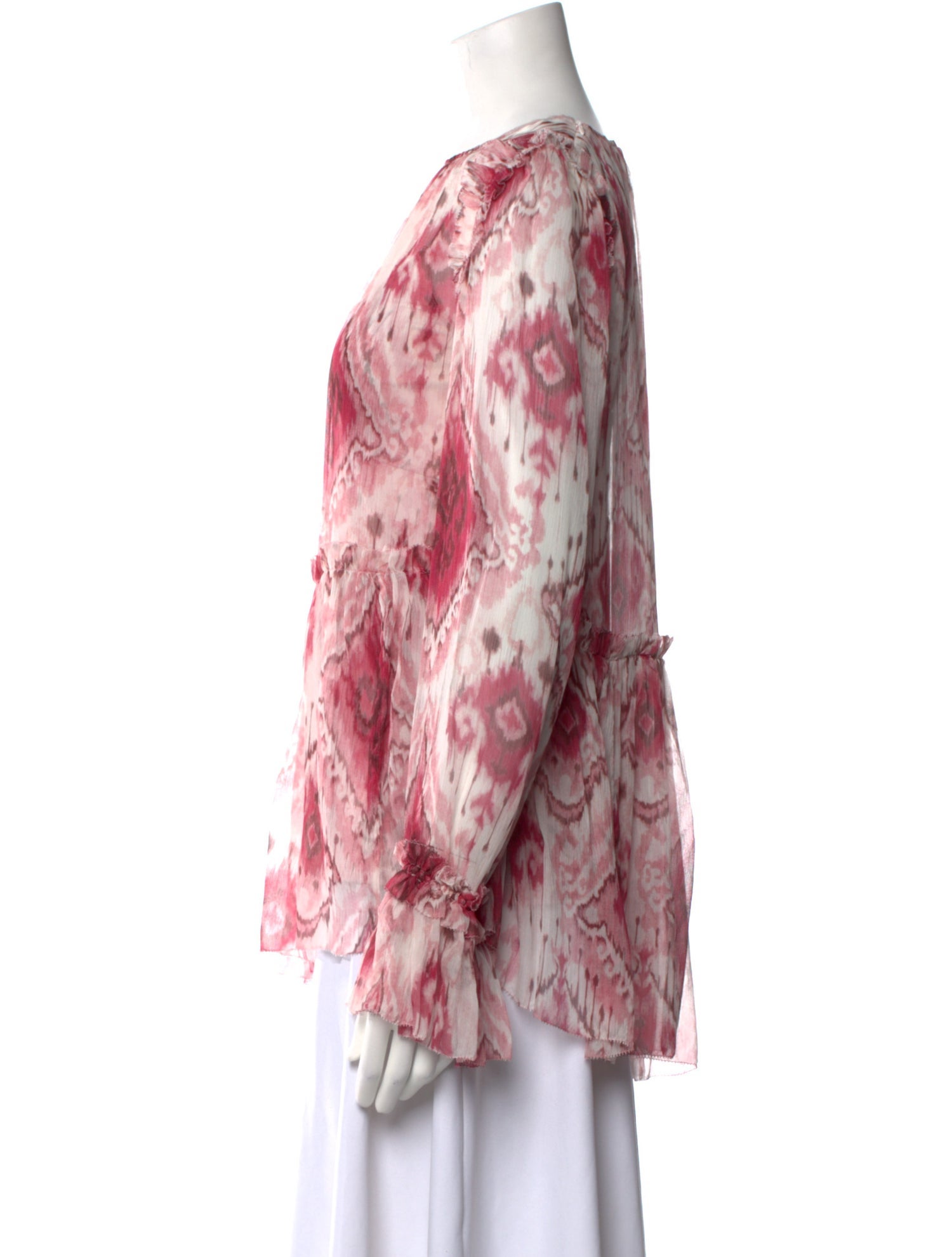 Zimmermann Printed Bateau Neckline Blouse