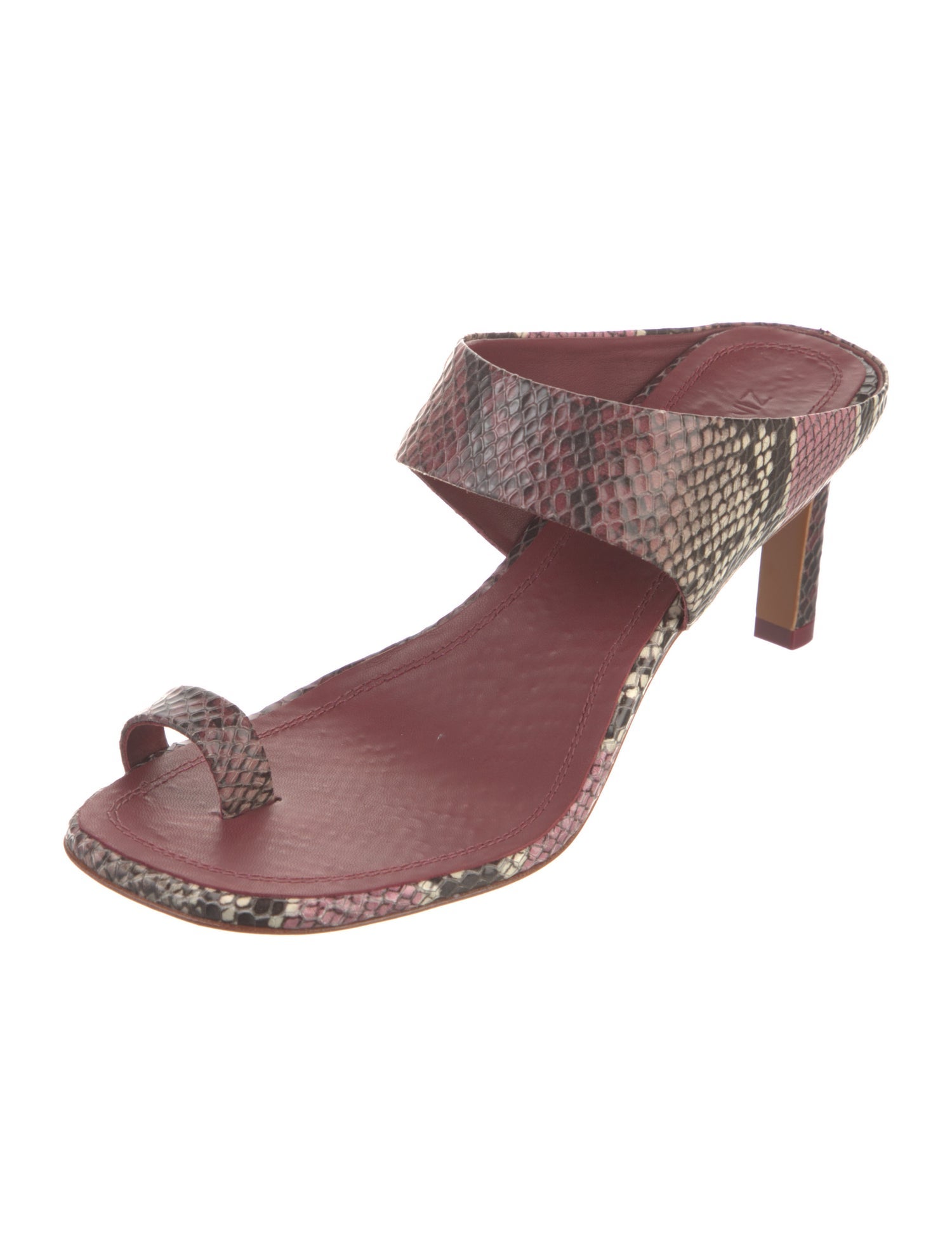 Zimmermann Leather Animal Print Slides