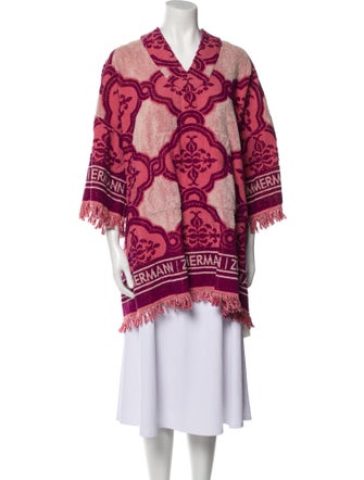 Zimmermann Printed Fringe Trim Accent Robe