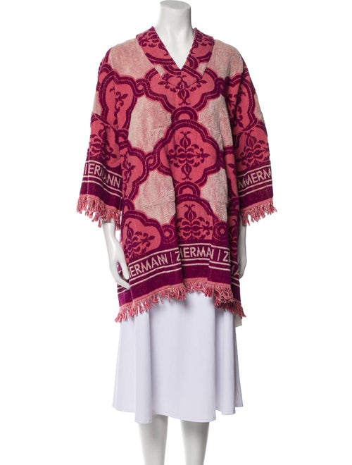 Zimmermann Printed Fringe Trim Accent Robe