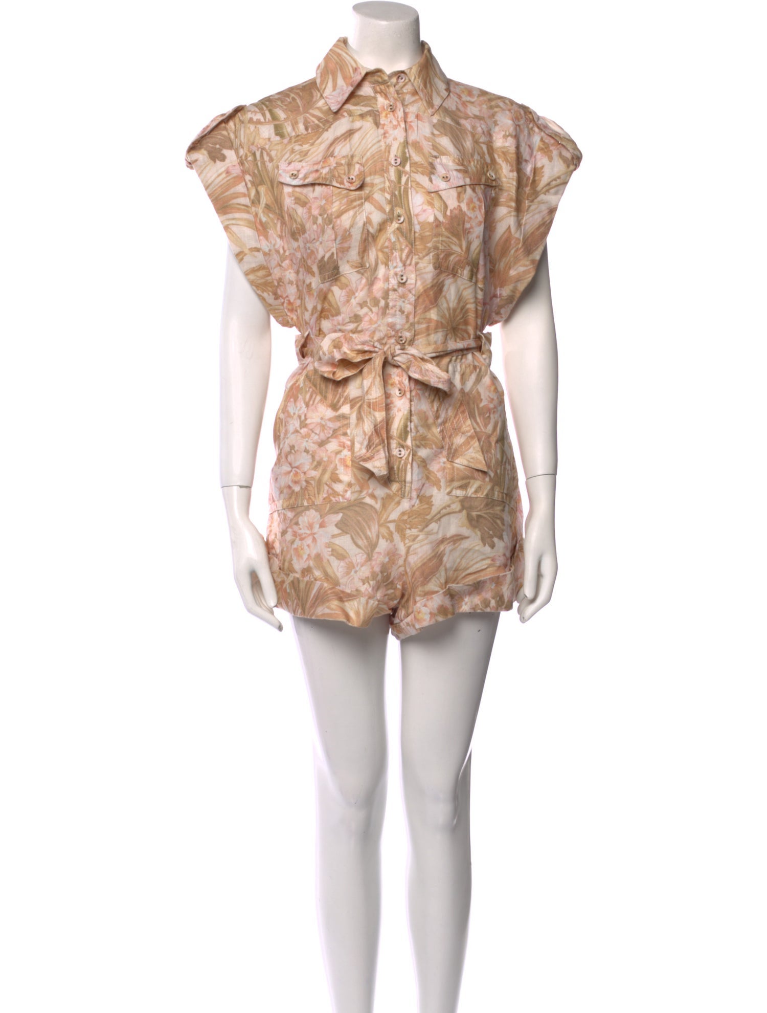 Zimmermann Linen Printed Romper