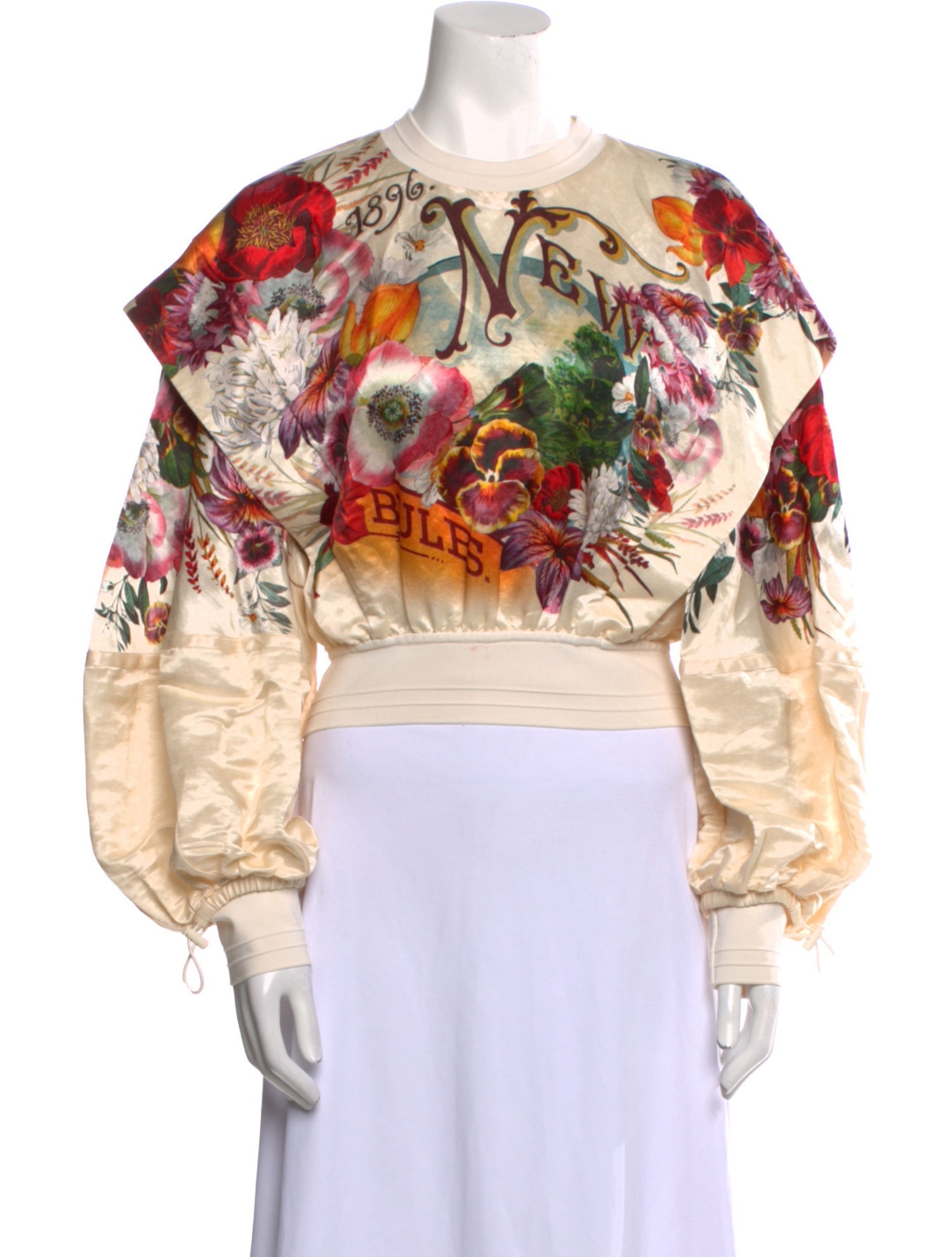 Zimmermann Linen Floral Print Crop Top