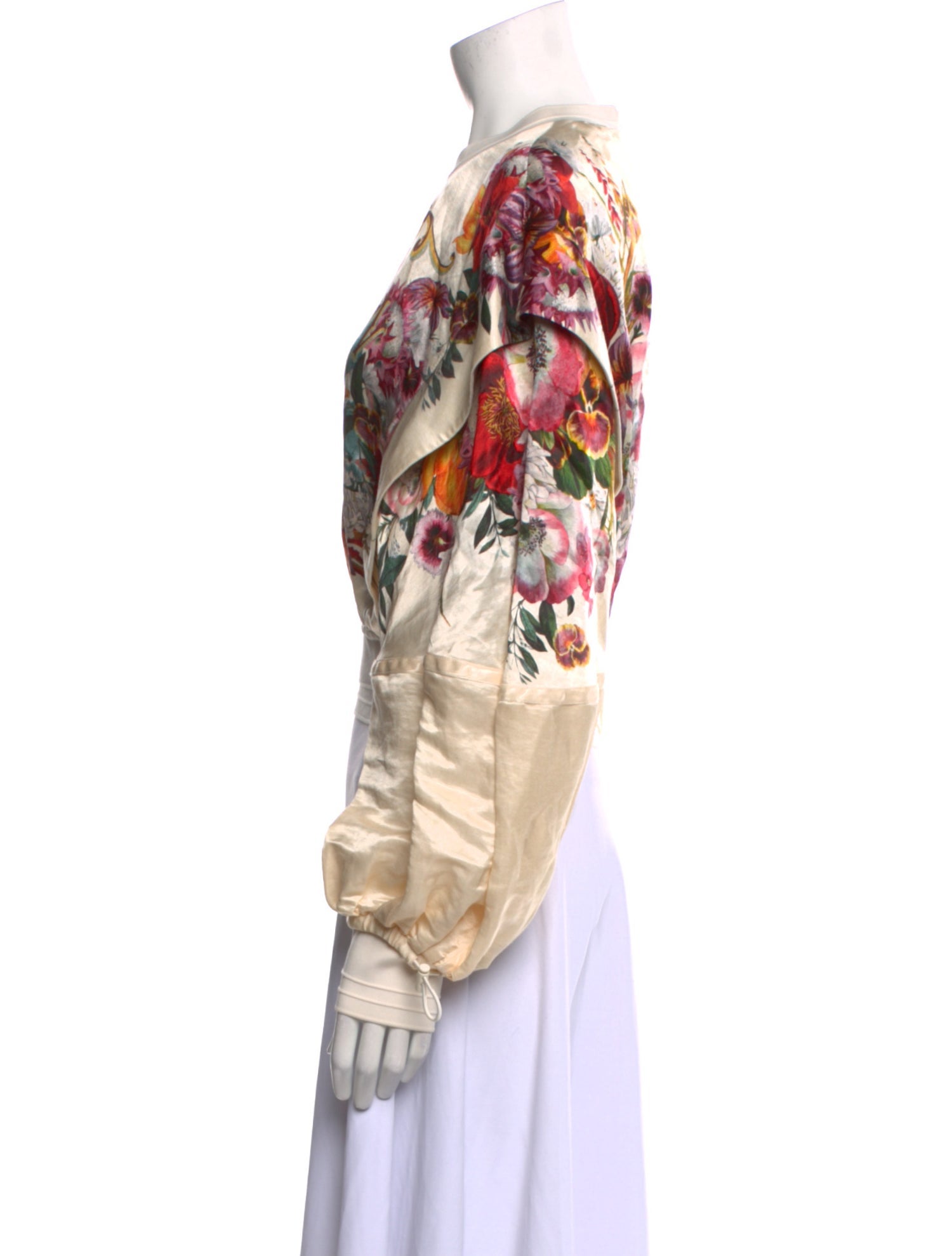 Zimmermann Linen Floral Print Crop Top