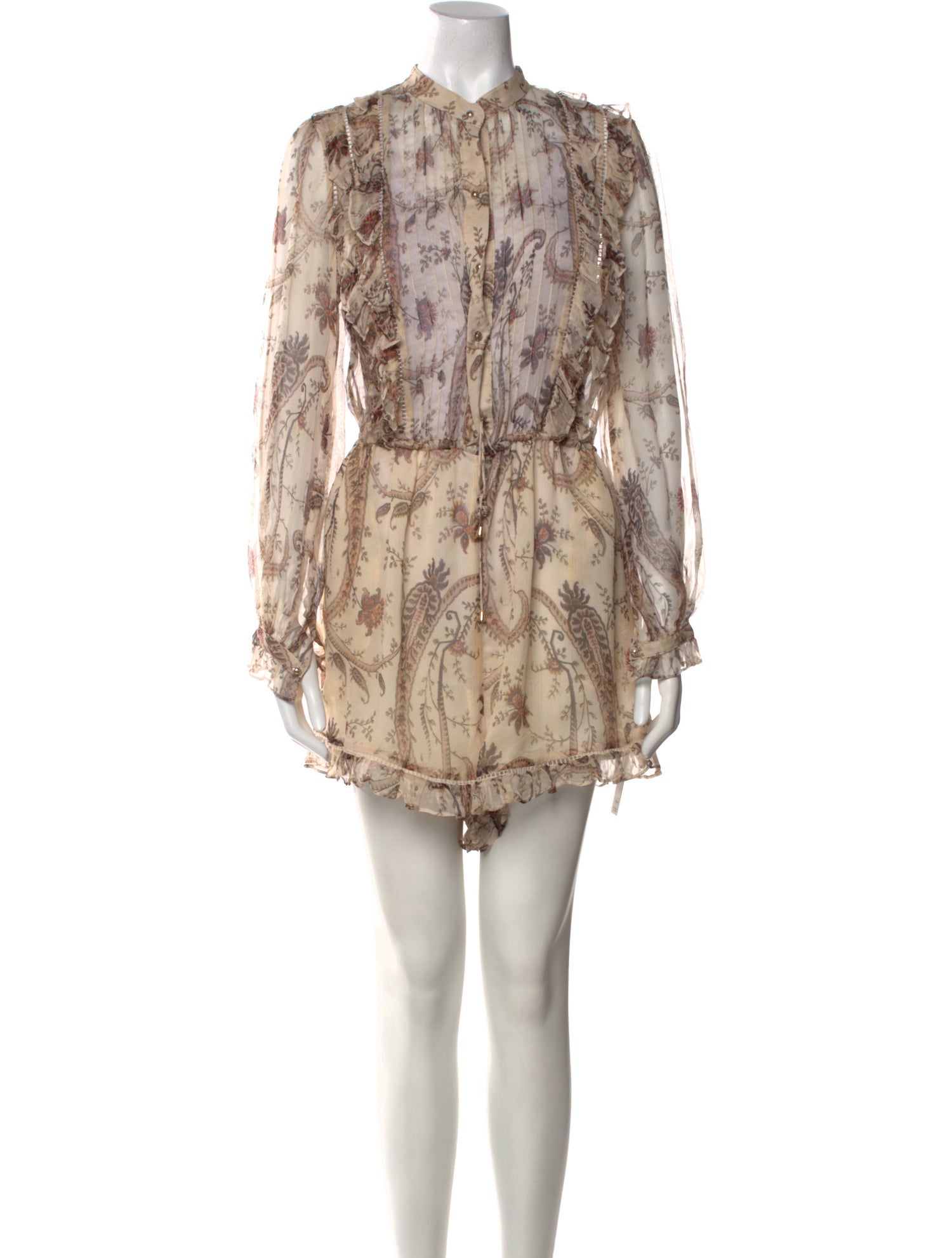 Zimmermann Silk Floral Print Romper