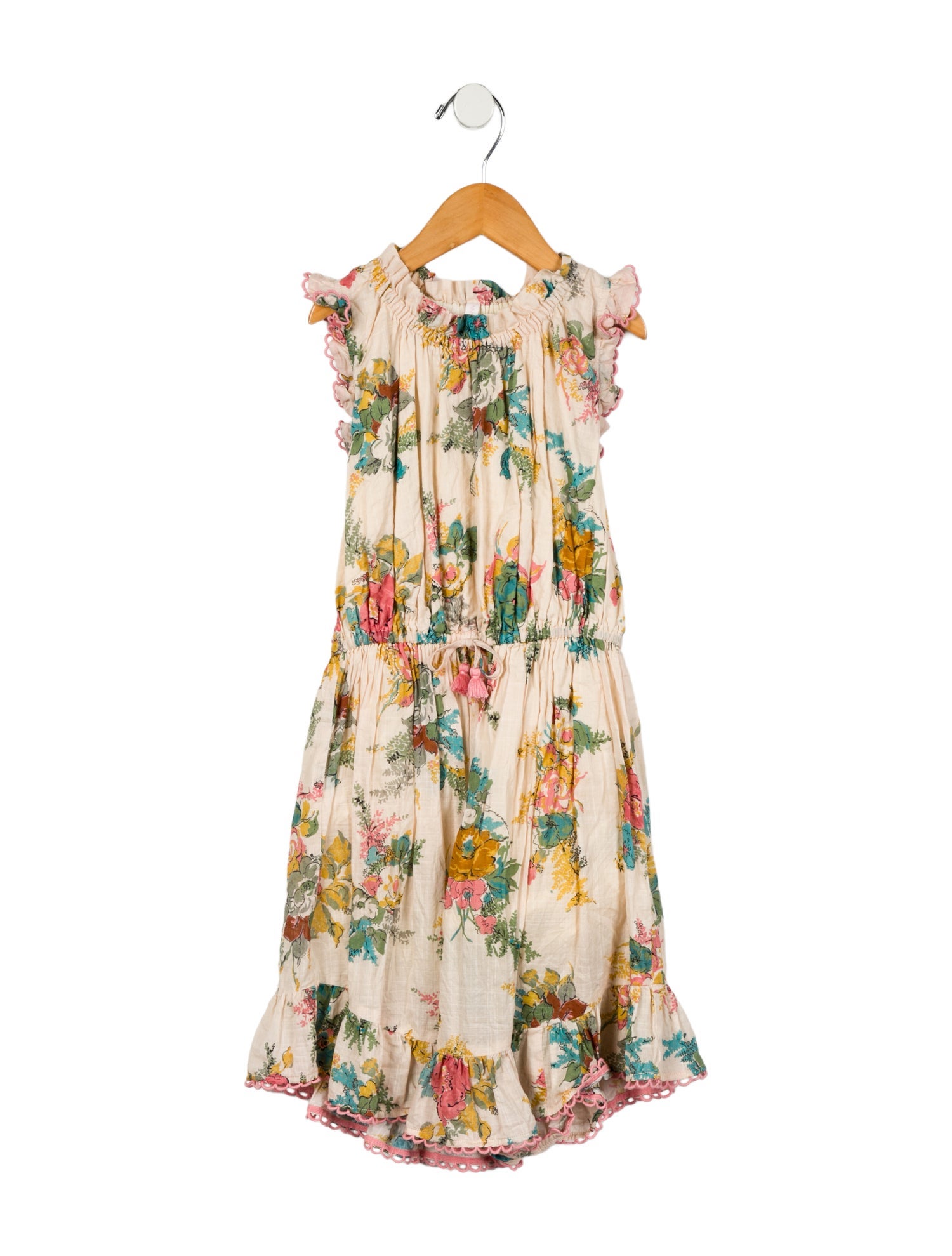 Zimmermann Girls' Floral Printed Sleeveless Dress