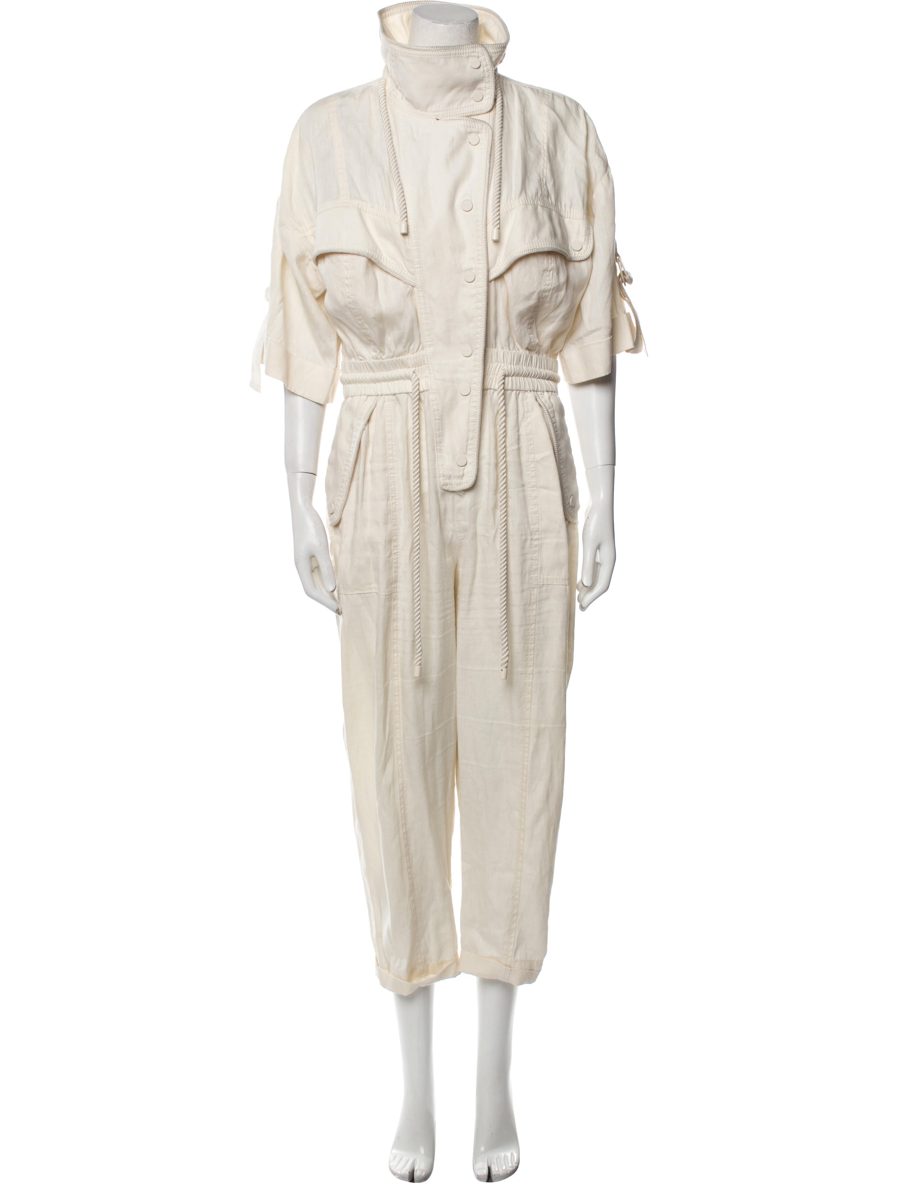 Zimmermann Linen Turtleneck Jumpsuit