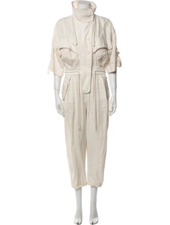 Zimmermann Linen Turtleneck Jumpsuit
