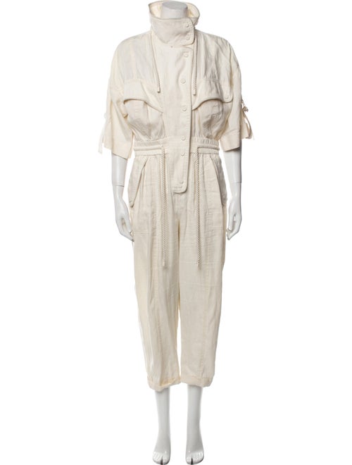 Zimmermann Linen Turtleneck Jumpsuit