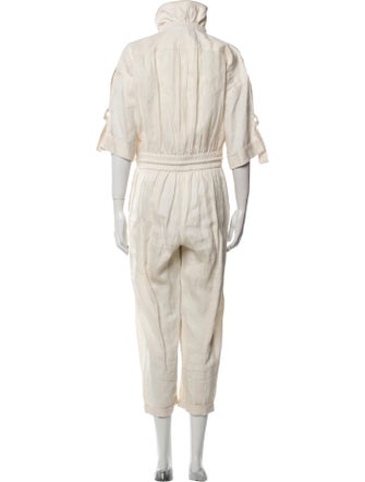 Zimmermann Linen Turtleneck Jumpsuit