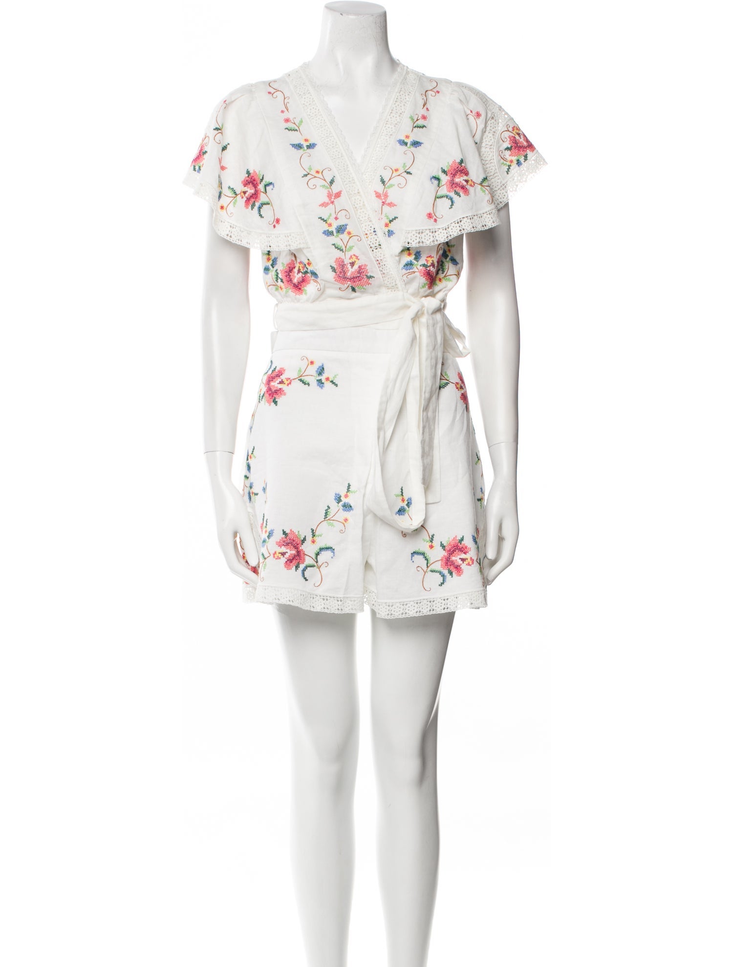Zimmermann Linen Floral Print Short Set