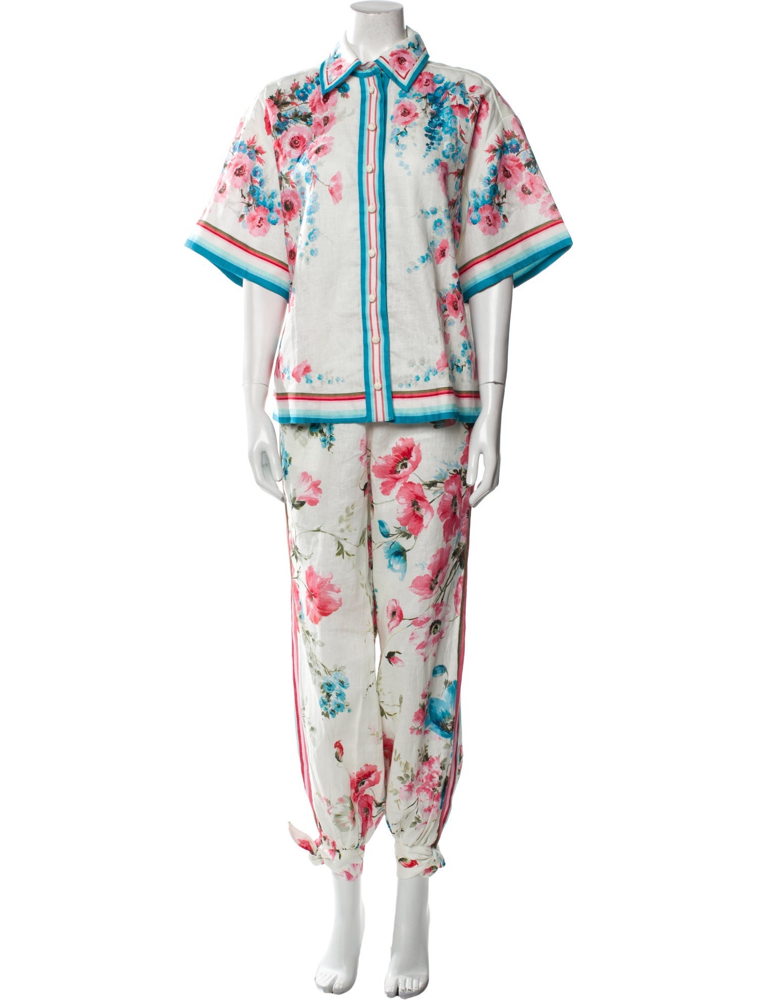 Zimmermann Baby Cashmere Floral Print Pantsuit