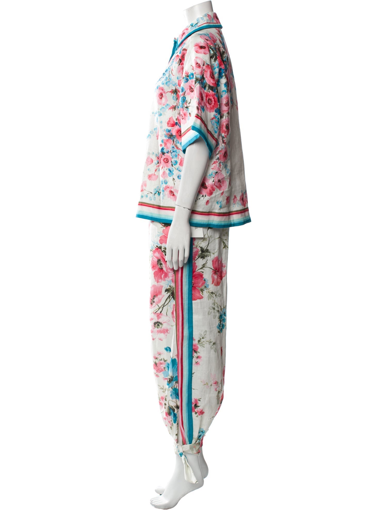 Zimmermann Baby Cashmere Floral Print Pantsuit
