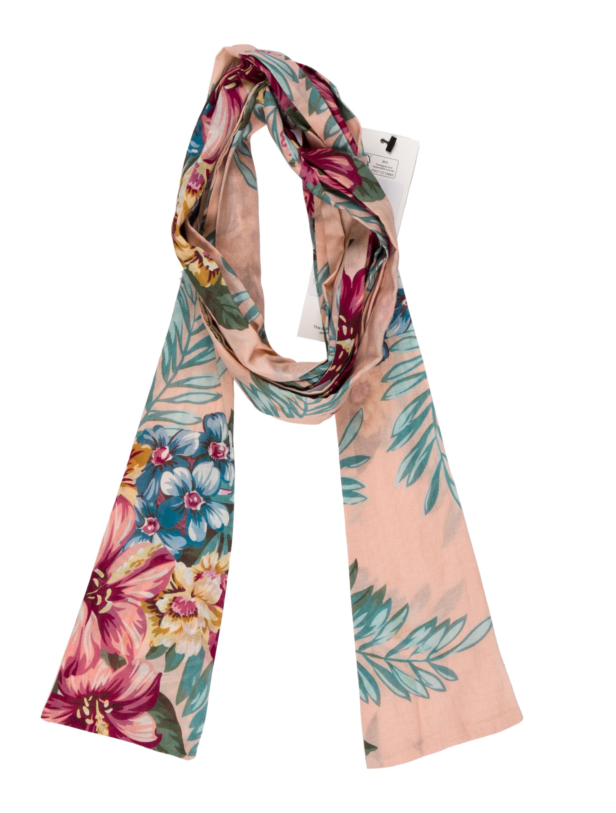 Zimmermann Bowtie Printed Scarf