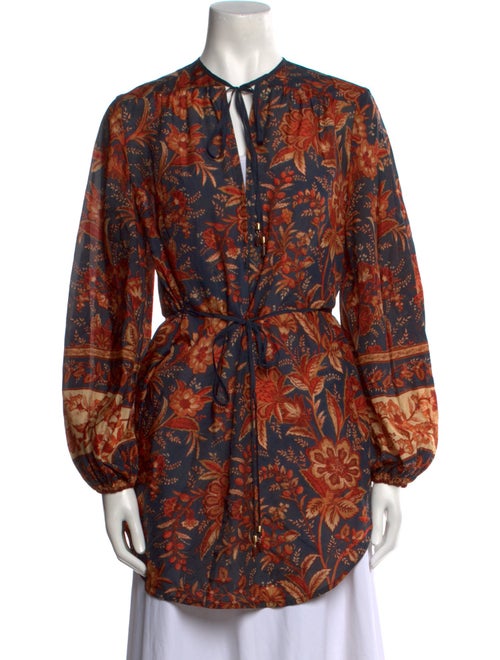 Zimmermann Silk Floral Print Tunic
