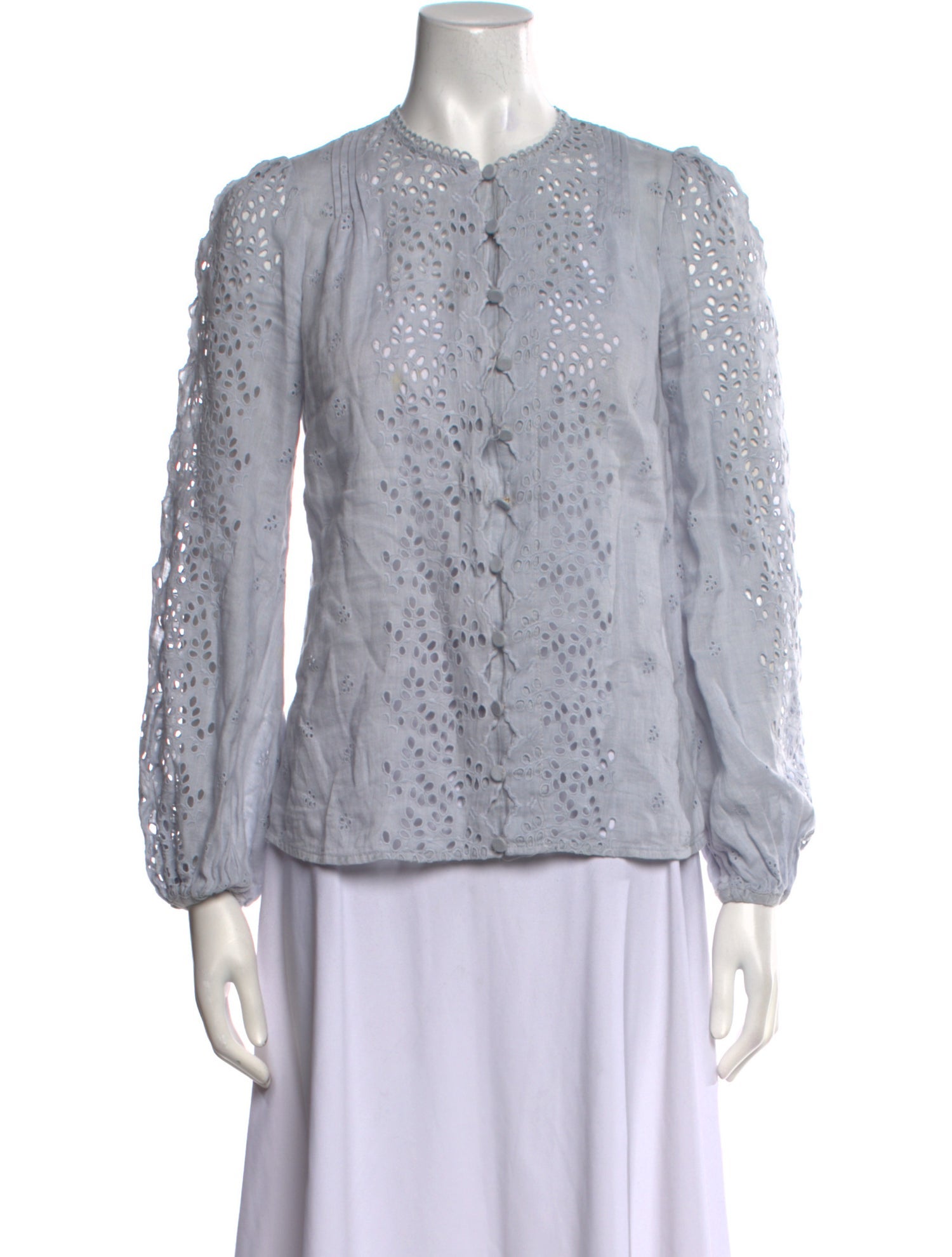 Zimmermann Linen Lace Pattern Blouse