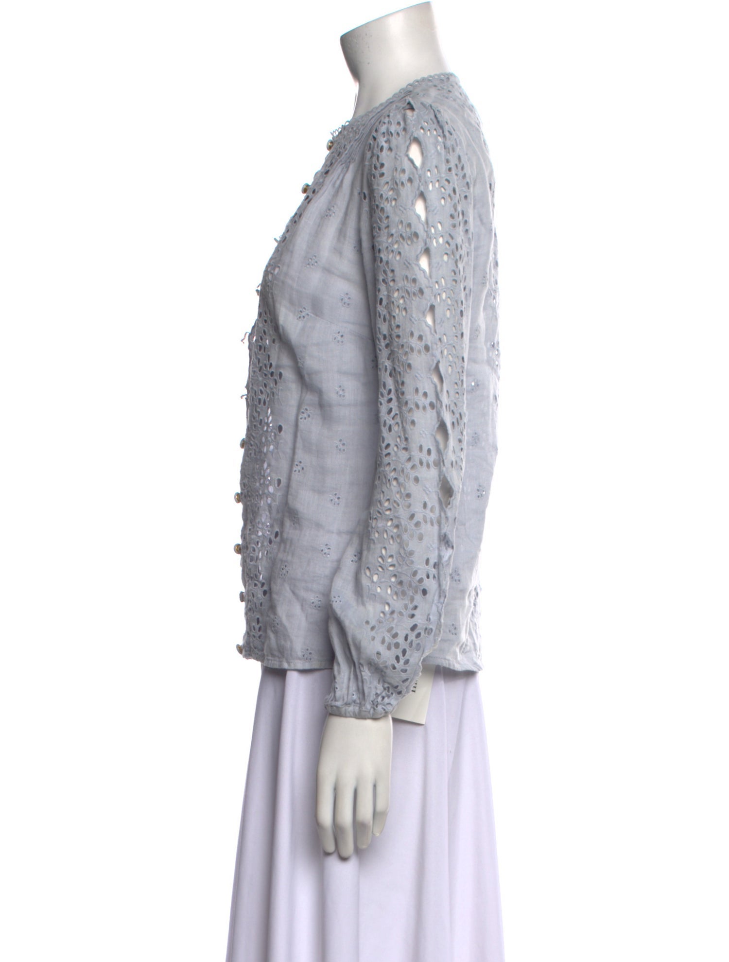 Zimmermann Linen Lace Pattern Blouse