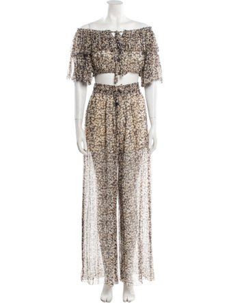Zimmermann Silk Printed Skirt Set