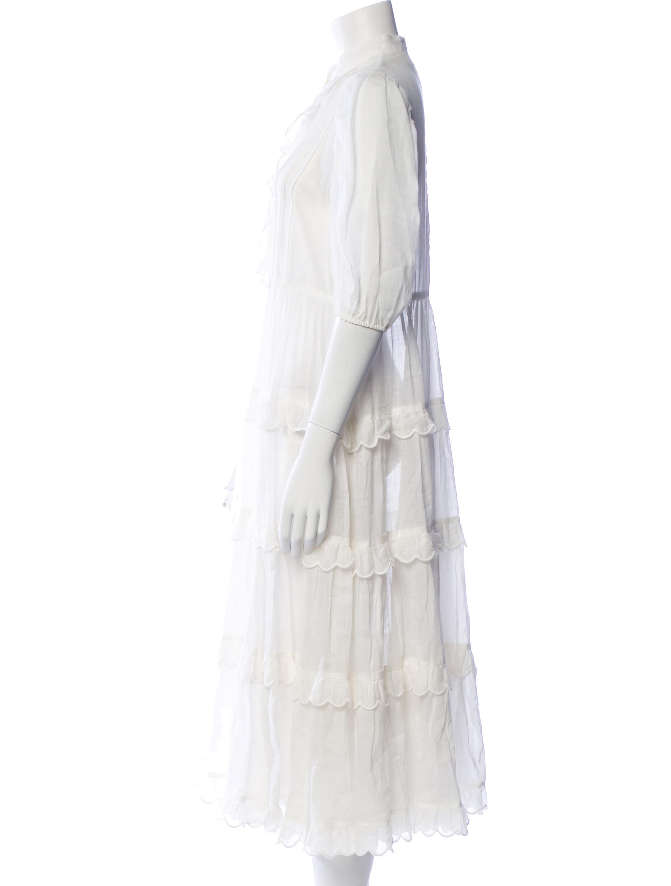 Zimmermann Mock Neck Midi Length Dress