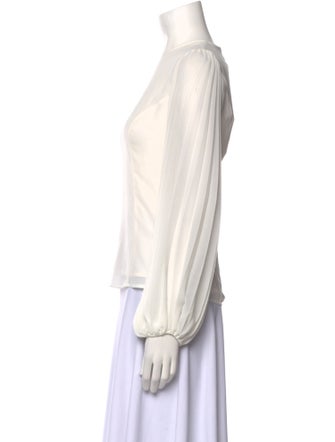 Zimmermann Bateau Neckline Long Sleeve Blouse