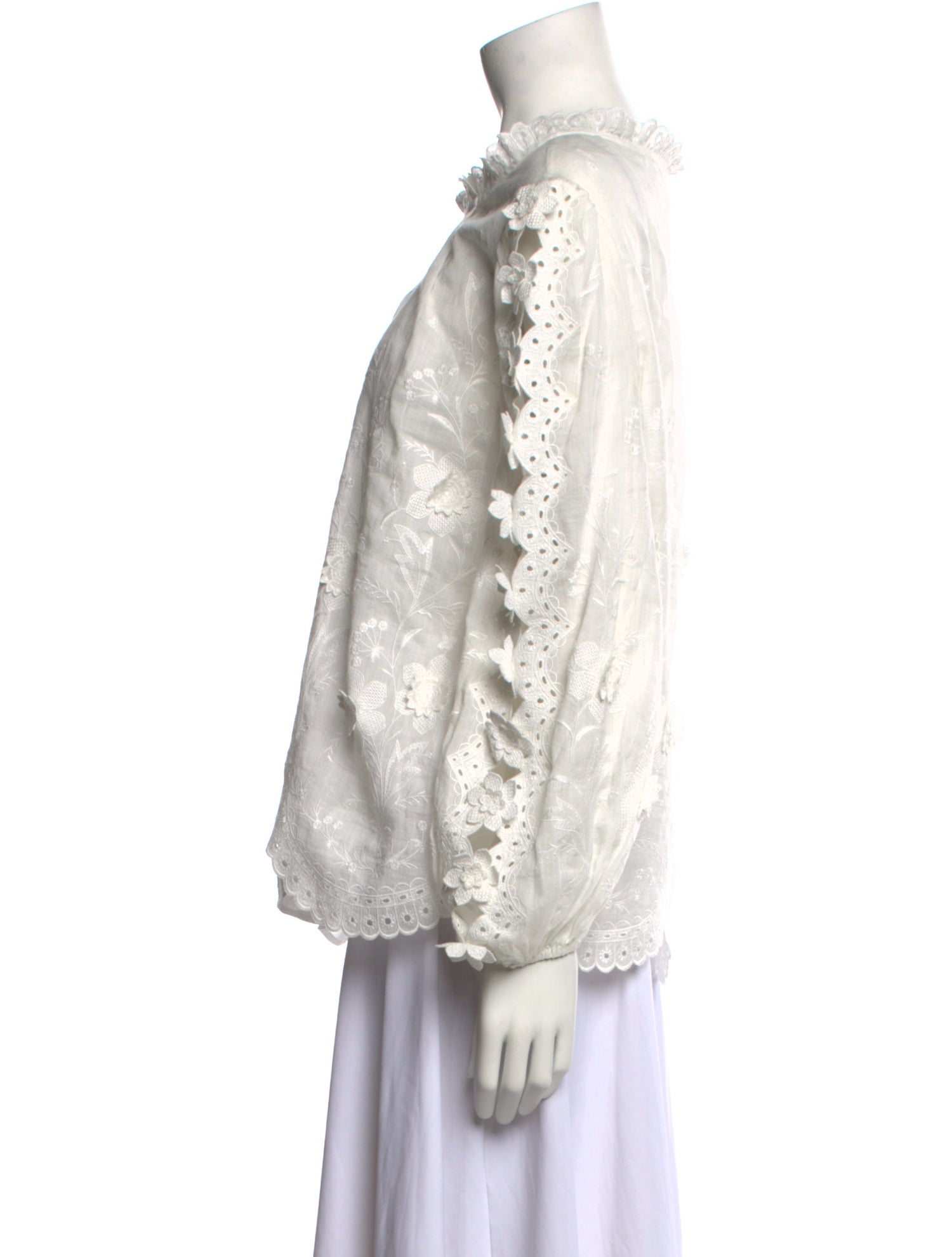 Zimmermann Off-The-Shoulder Long Sleeve Blouse