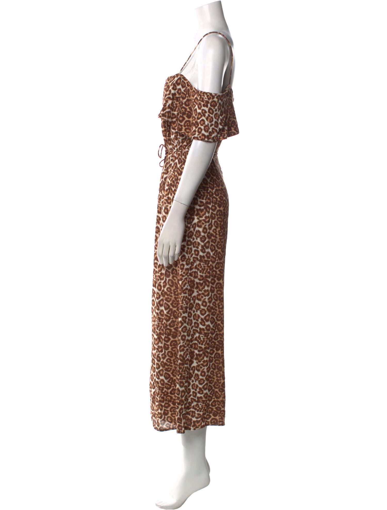 Zimmermann Animal Print Off-The-Shoulder Jumpsuit