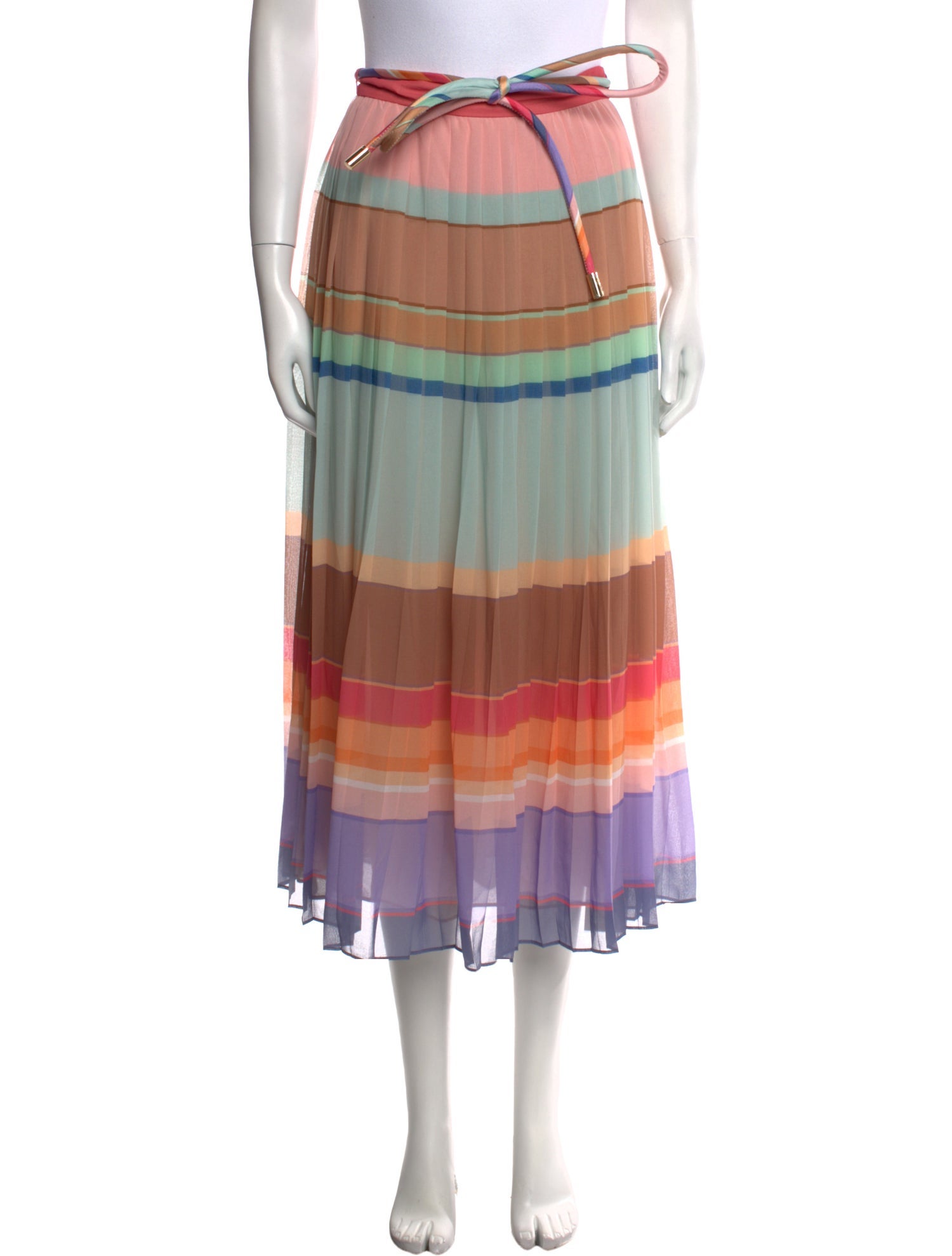 Zimmermann Striped Midi Length Skirt