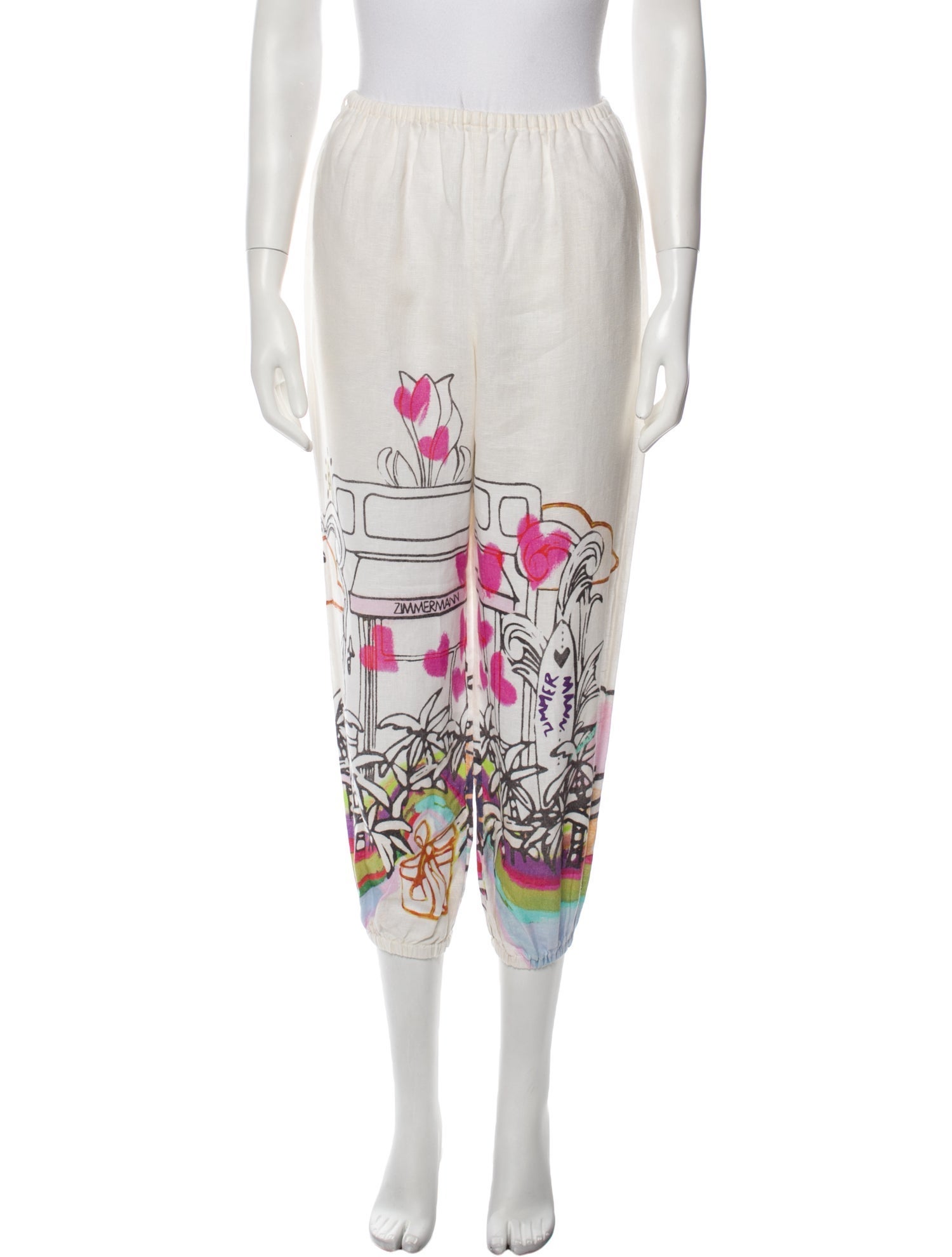 Zimmermann Linen Skinny Leg Pants