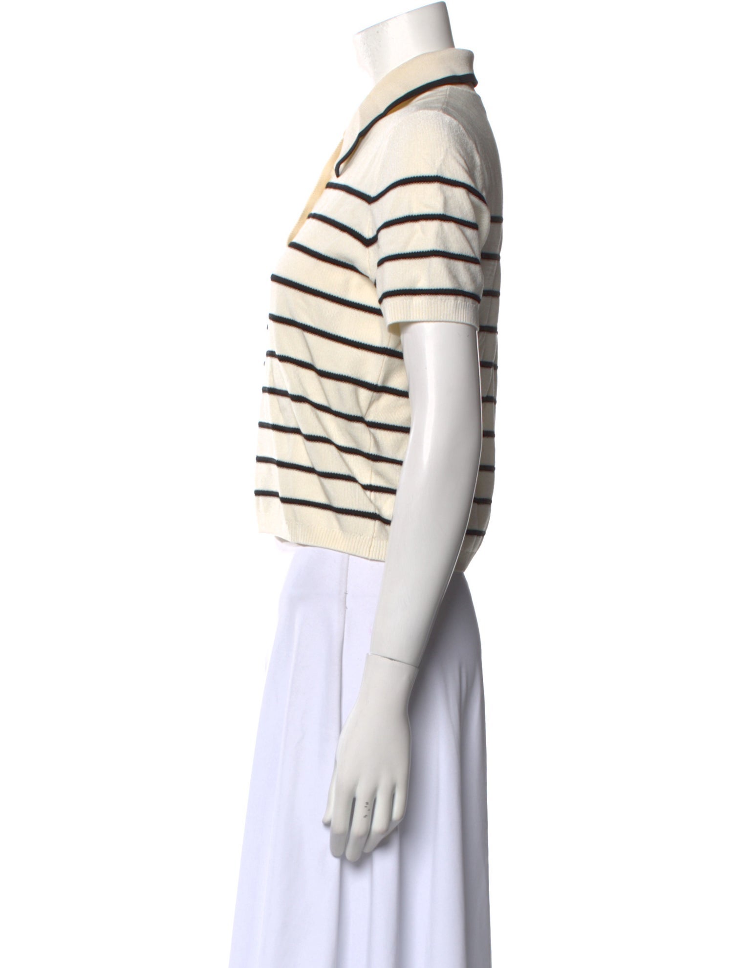 Zimmermann Striped Short Sleeve Polo