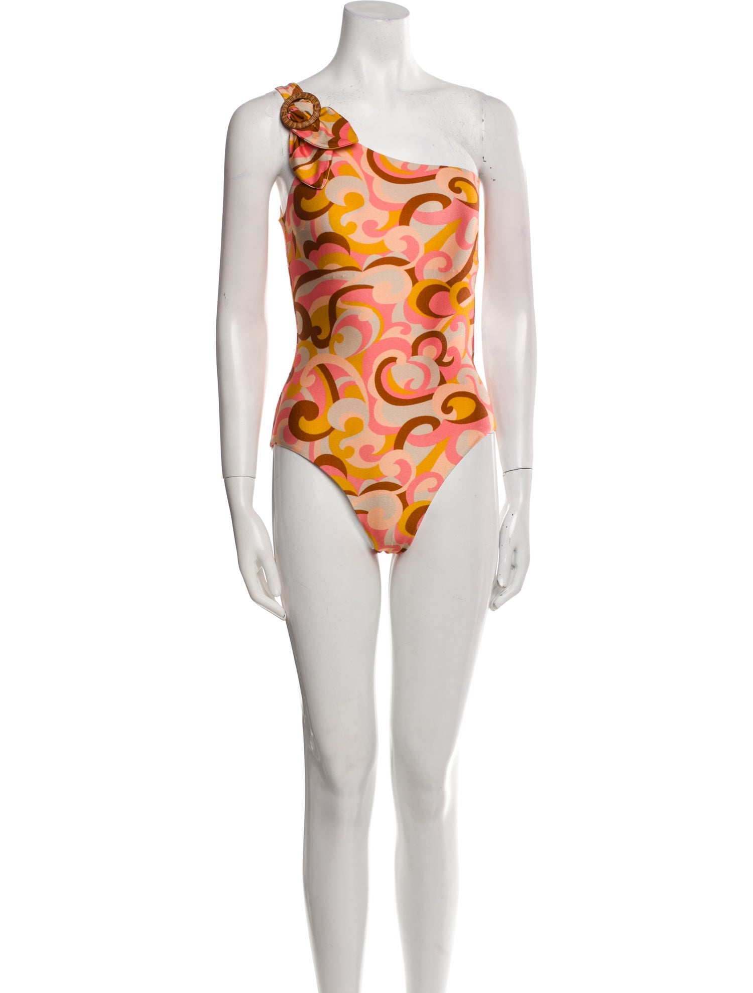 Zimmermann Printed Cutout Accent One-Piece w/ Tags