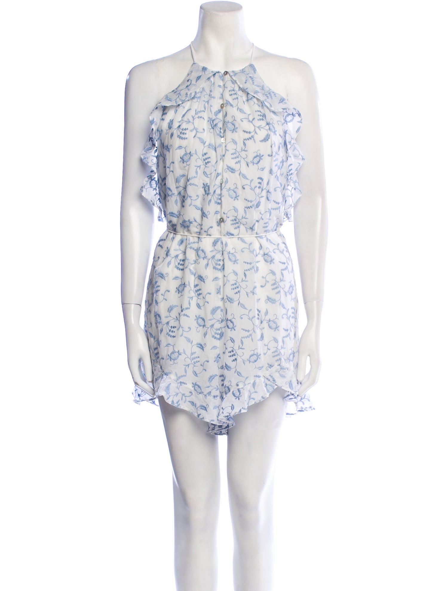 Zimmermann Floral Print Scoop Neck Romper