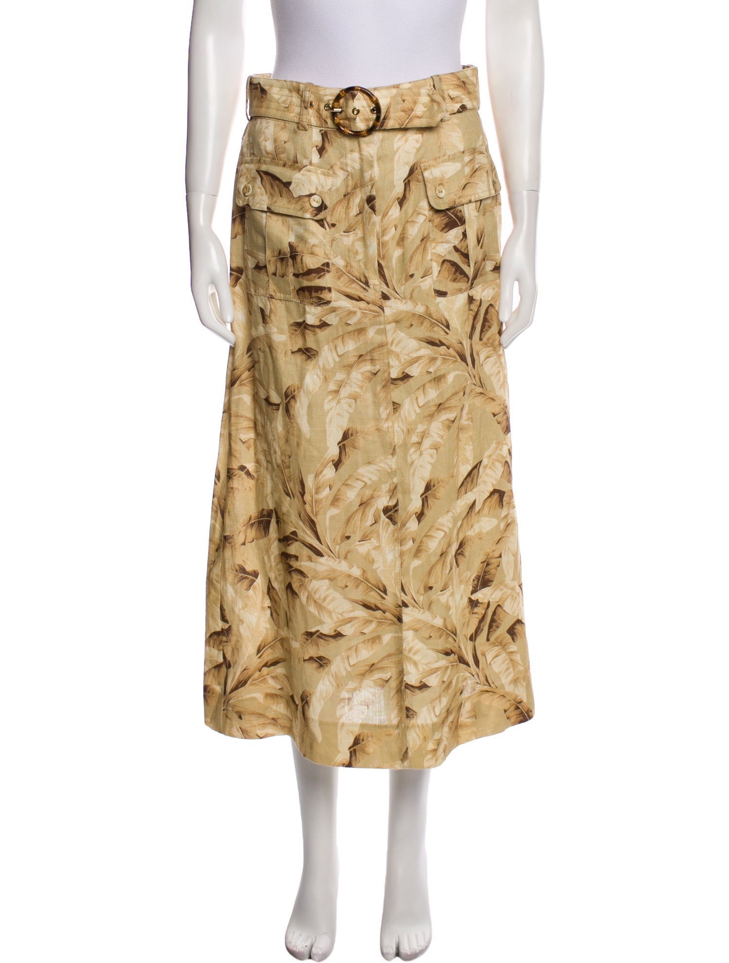 Zimmermann Linen Midi Length Skirt w/ Tags