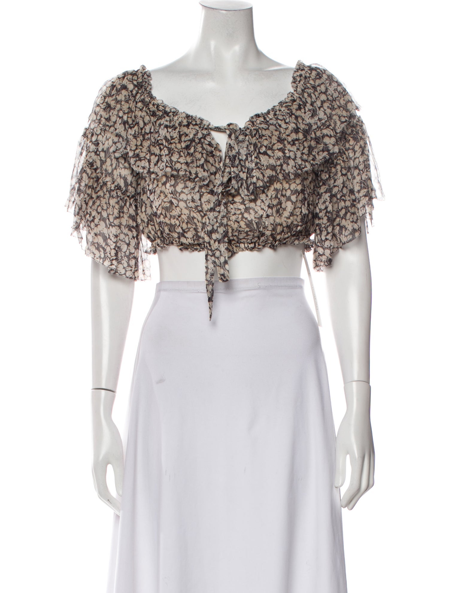 Zimmermann Silk Printed Crop Top