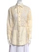 Zimmermann Lace Pattern Long Sleeve Button-Up Top
