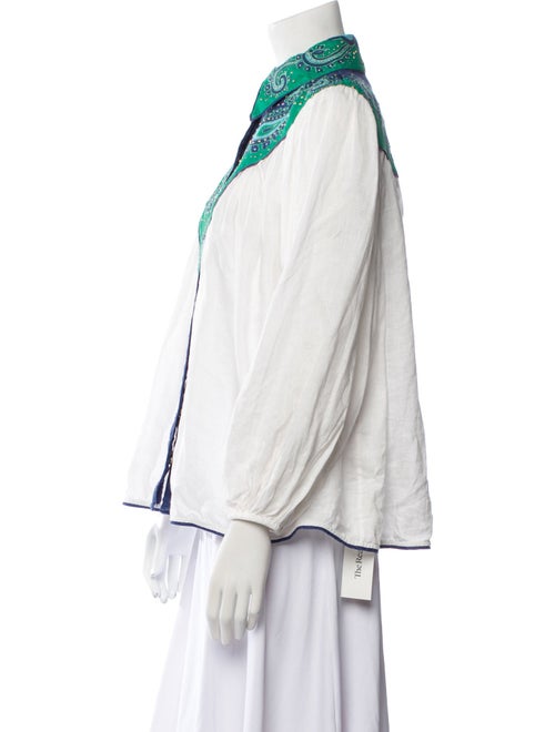 Zimmermann Linen Printed Button-Up Top