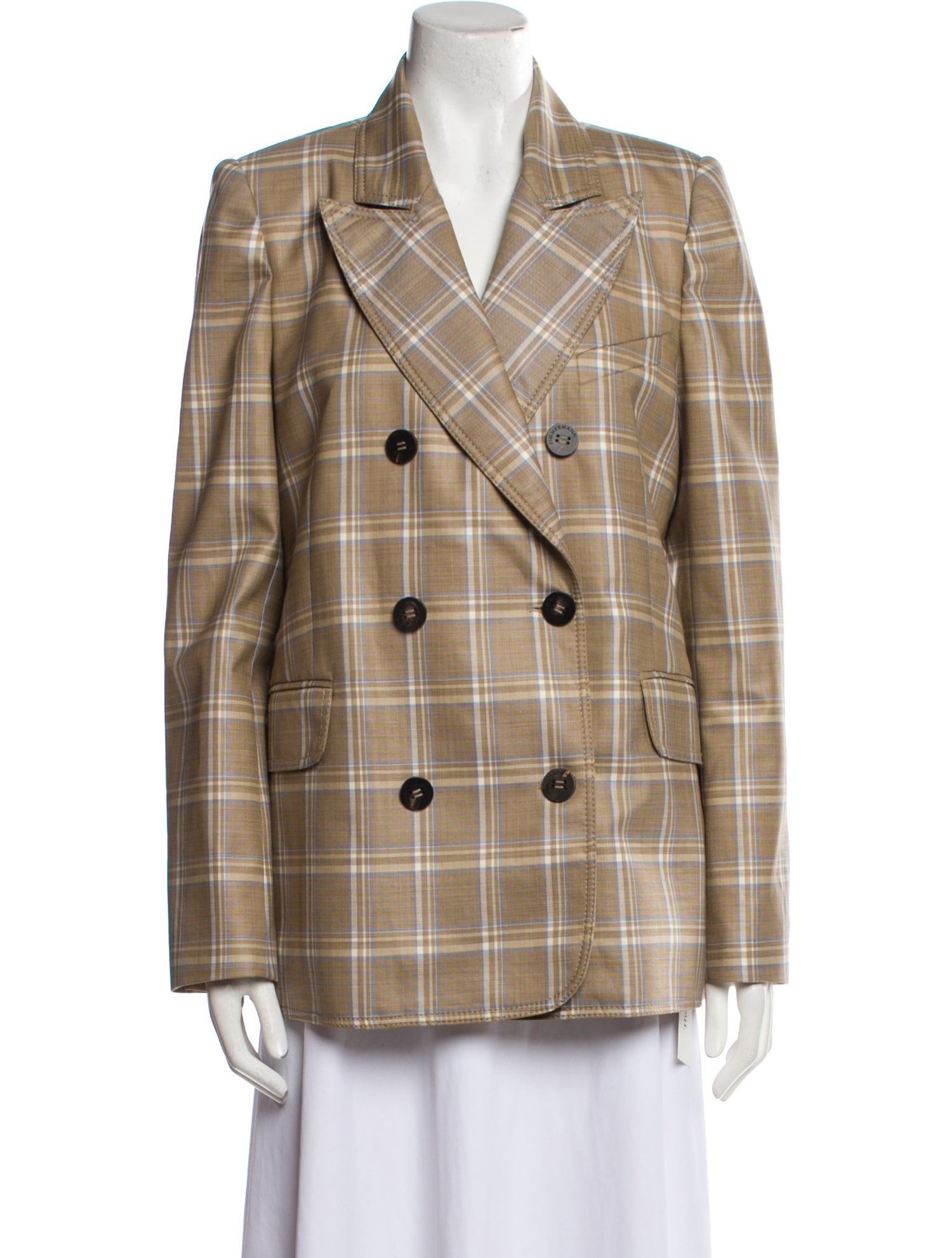 Zimmermann Wool Plaid Print Blazer
