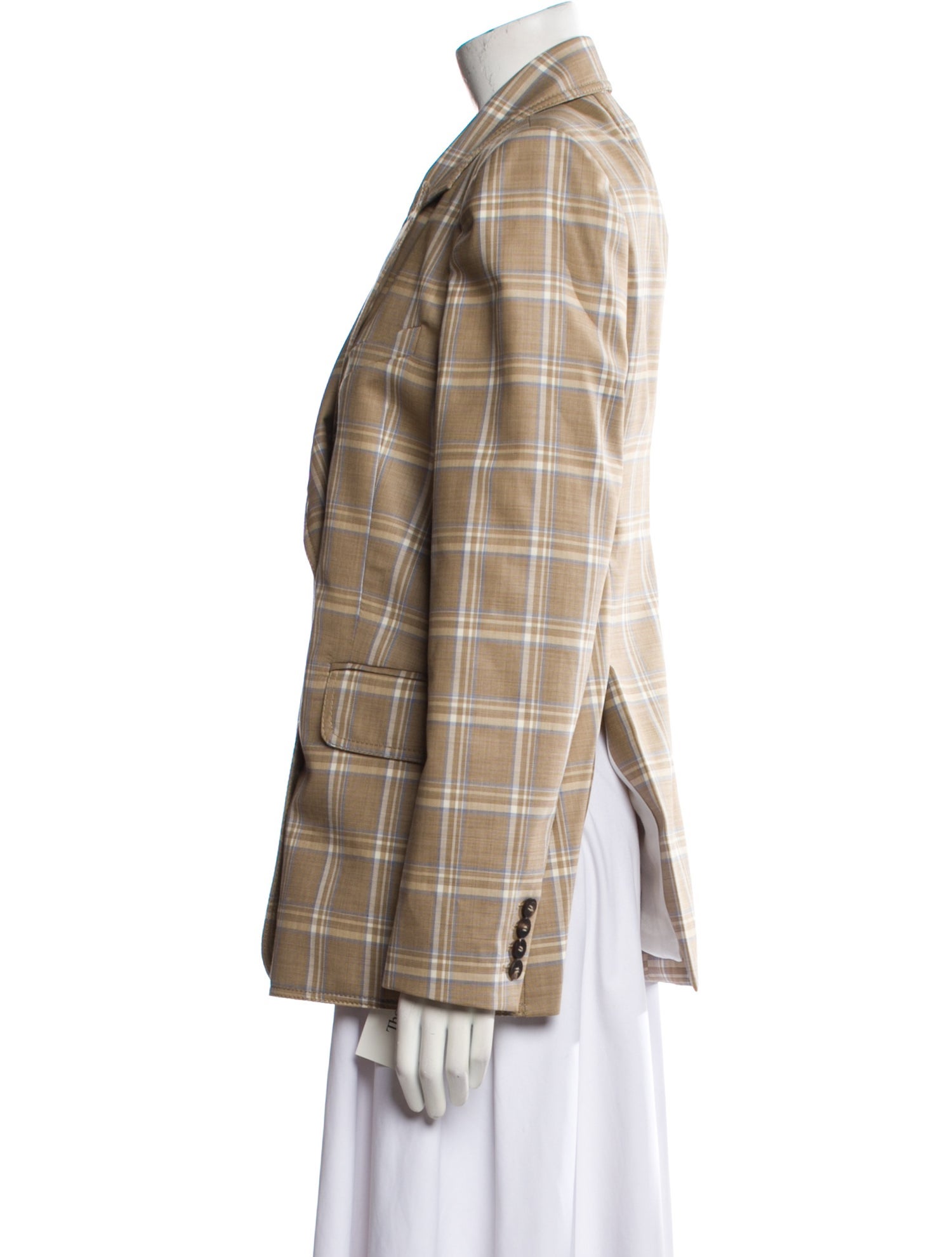 Zimmermann Wool Plaid Print Blazer