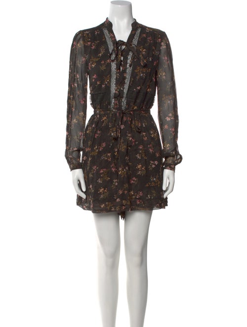 Zimmermann Printed Mock Neck Romper