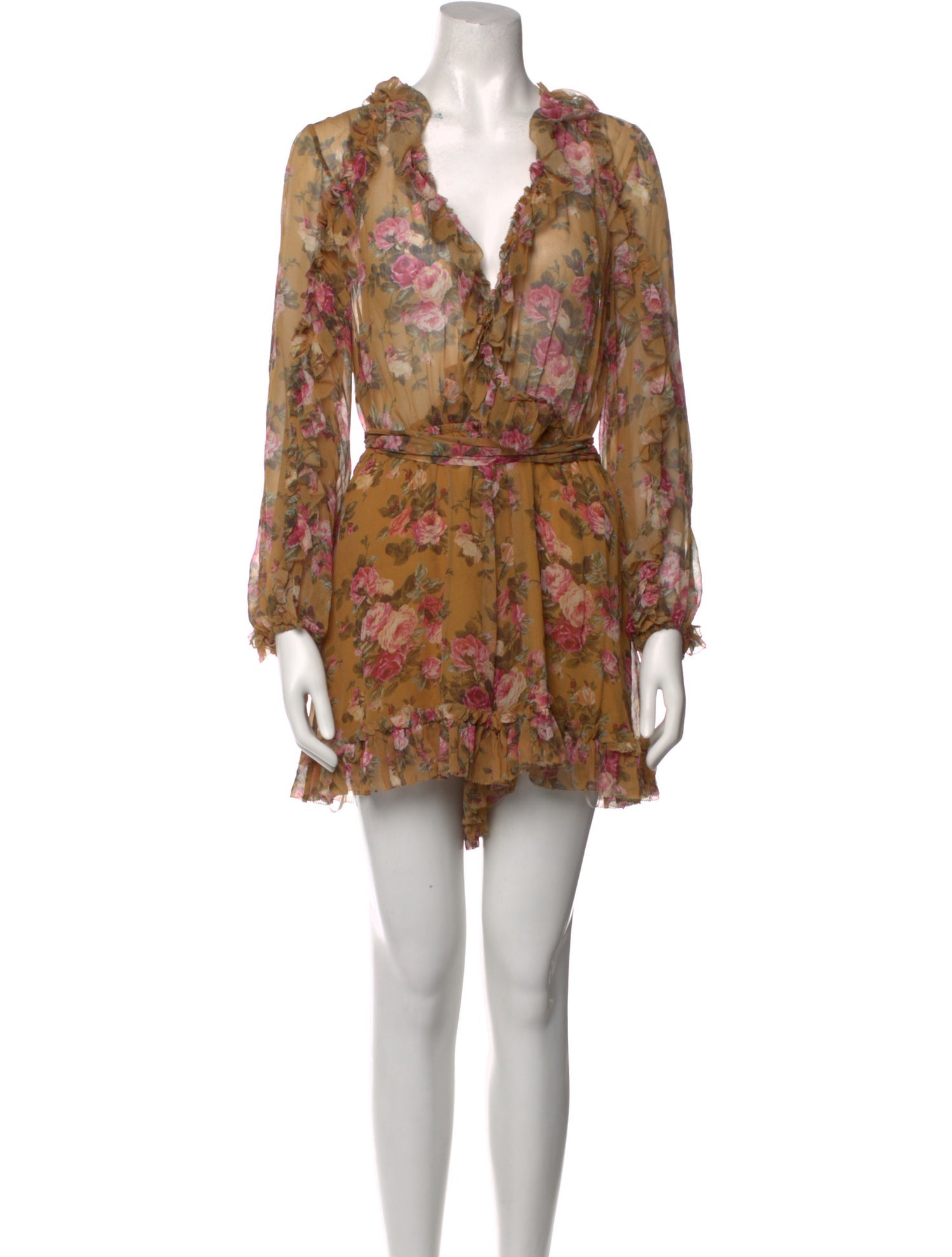 Zimmermann Silk Floral Print Romper