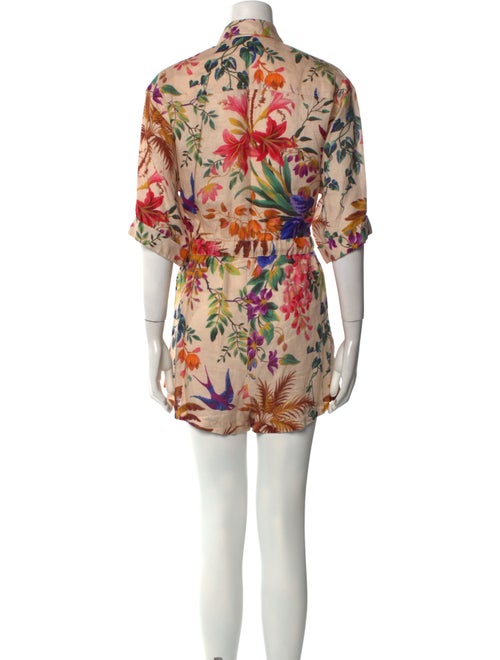 Zimmermann Linen Floral Print Romper
