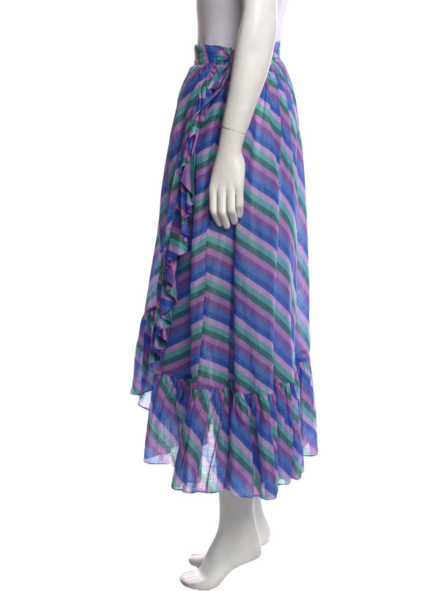 Zimmermann Striped Midi Length Skirt