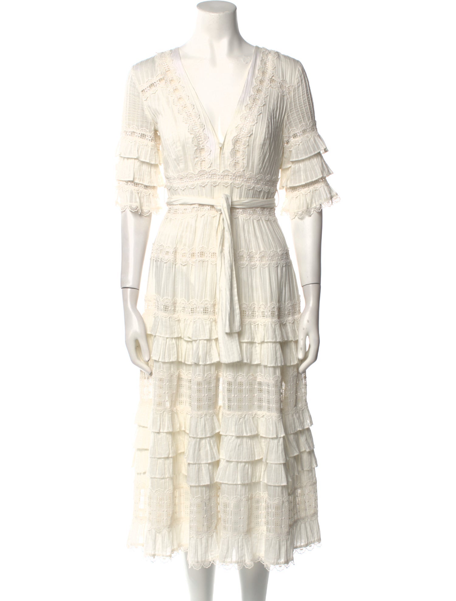 Zimmermann V-Neck Midi Length Dress