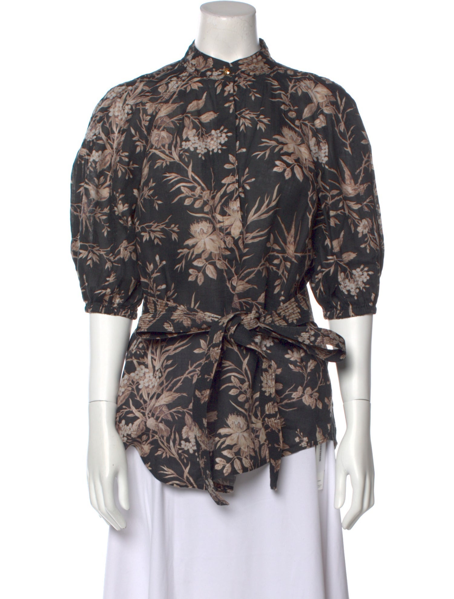 Zimmermann Linen Floral Print Blouse