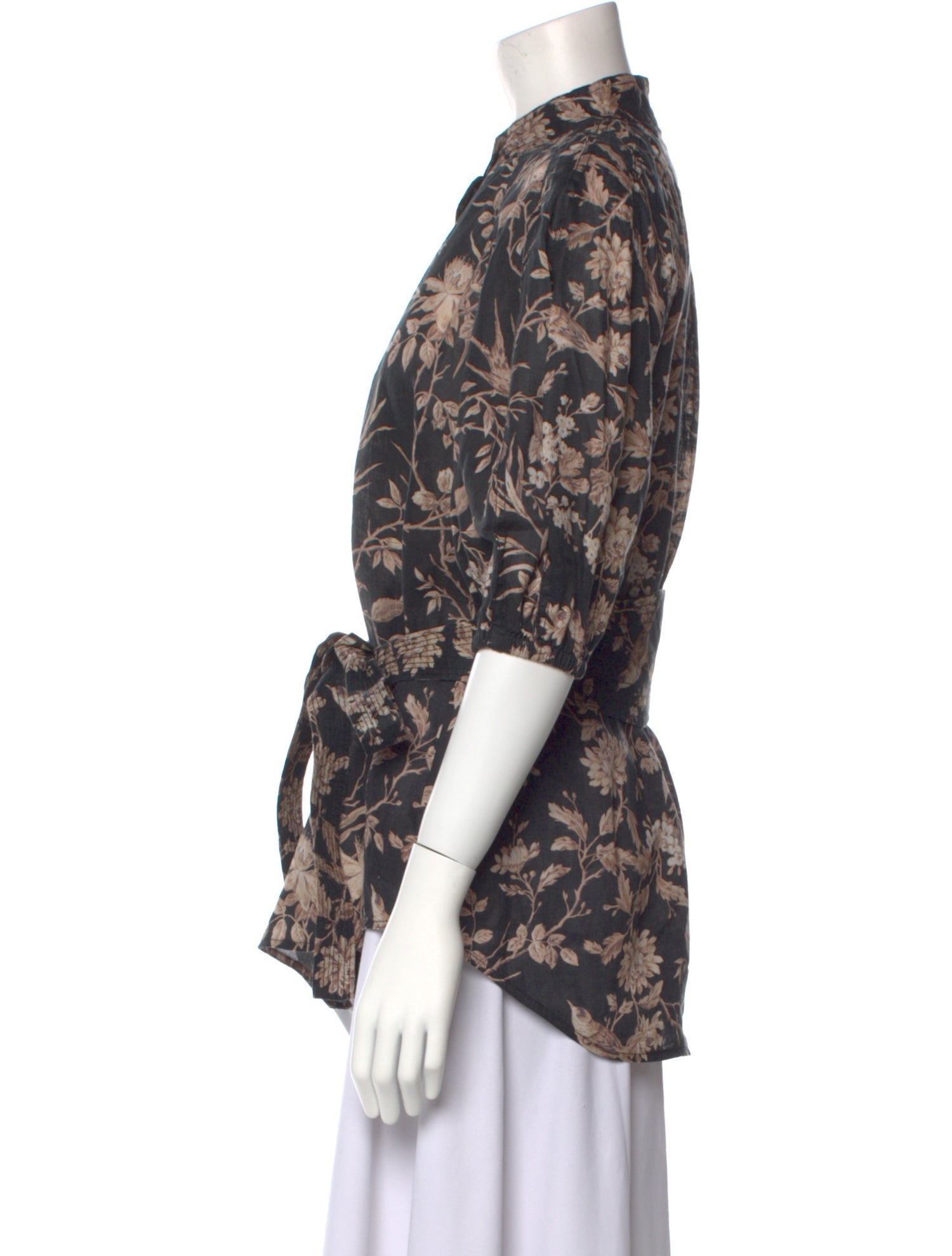 Zimmermann Linen Floral Print Blouse