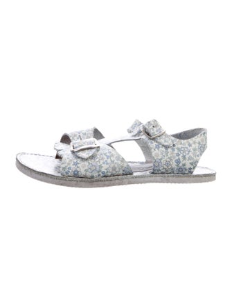 Zimmermann Flat Open Toe Flower Printed Sandal