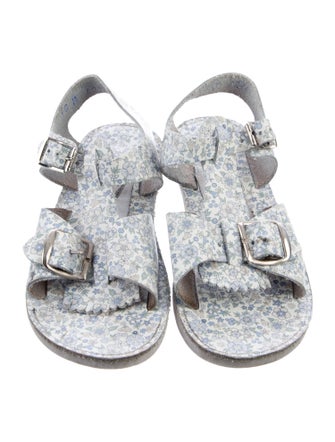 Zimmermann Flat Open Toe Flower Printed Sandal